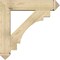 Ekena Millwork Merced Arts and Crafts Rough Sawn Bracket w/ Offset Brace, Douglas Fir, 8"W x 36"D x 36"H BKT0806X36X36MRC03RDF - alternate 3